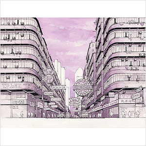 「Hongkong Streetscape No.1香港の街並み（一）」