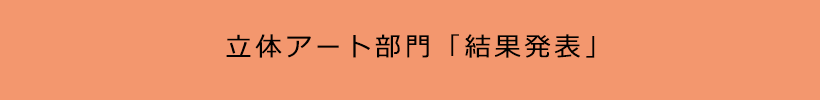 立体アート部門「結果発表」