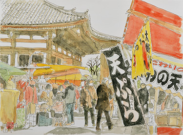 京都・東寺の弘法市風景 人が多いなあ！
