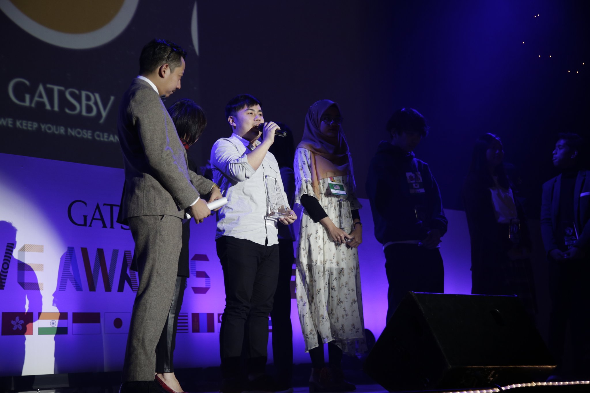 「12th GATSBY CREATIVE AWARDS FINAL」ART部門ファイナリストのTyson Wuさん（香港）のステージプレゼンテーション画像