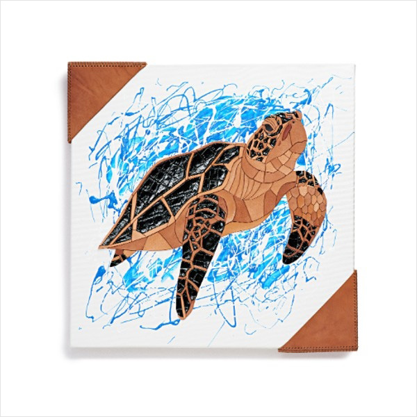 Leather Picture / Sea turtle