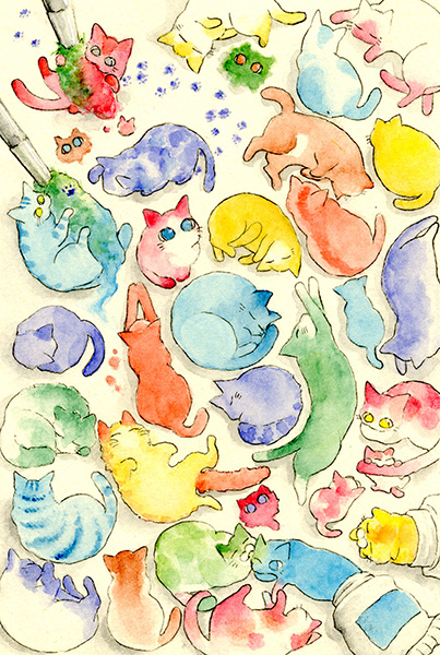 水彩猫具