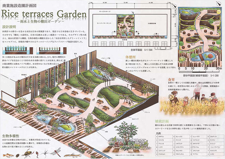 Rice terraces Garden ─ 雨水と生物の棚田ガーデン ─