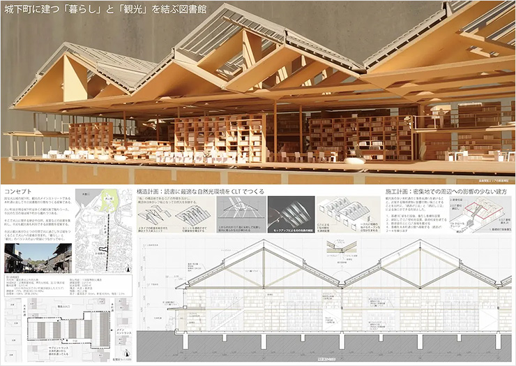 城下町に建つ「暮らし」と「観光」を結ぶ図書館