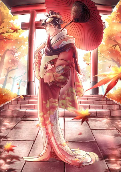 番傘の君と秋の刻