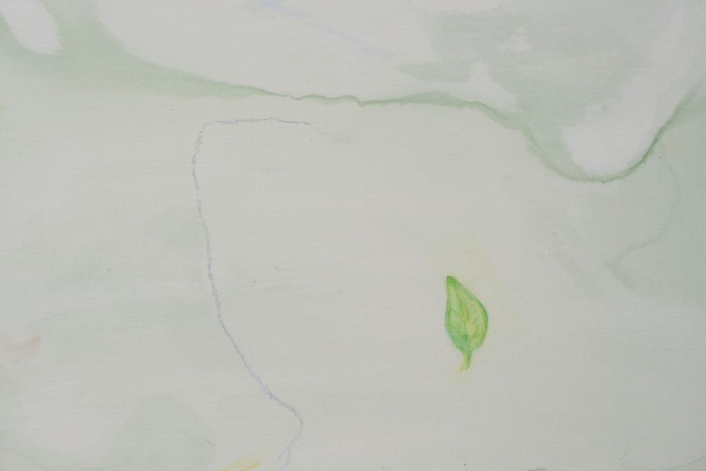 水のにじみがよく表れている様子