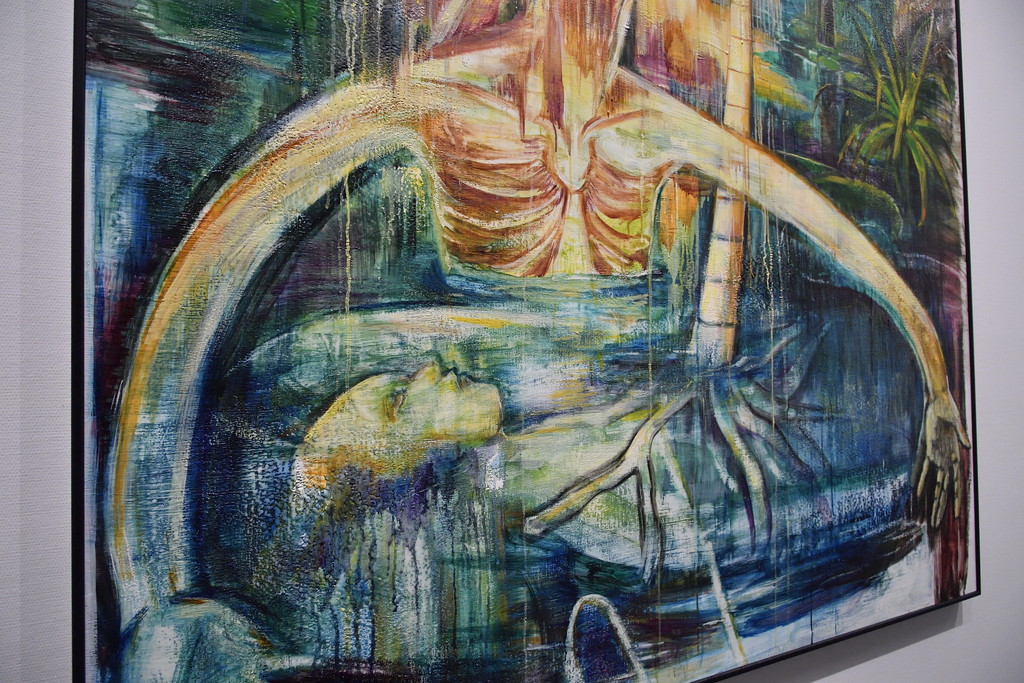 「天泣」の画面下方に描かれた人物