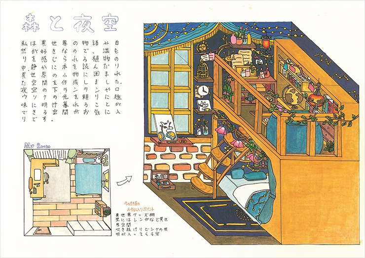 森と夜空