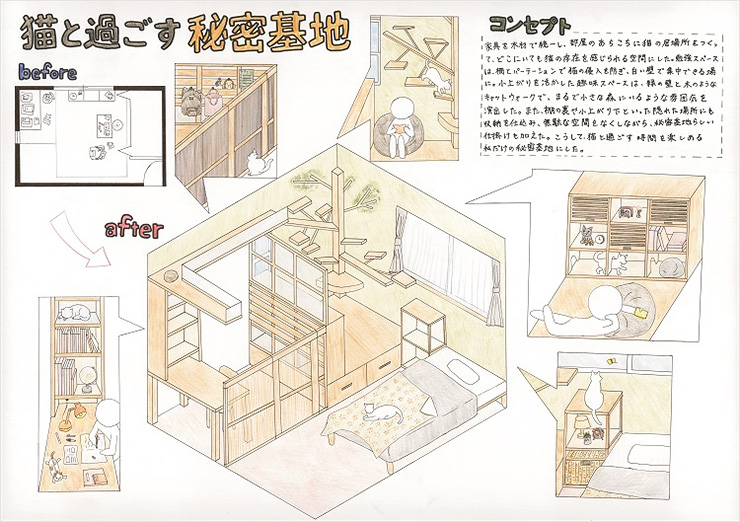 猫と過ごす秘密基地