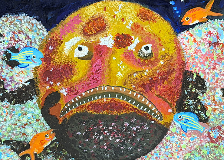 岩にひそむオニダルマオコゼ